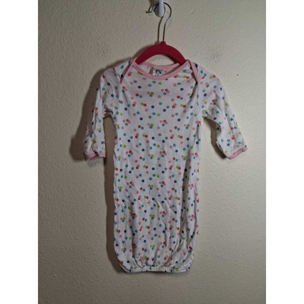 Gerber Cotton Sleep Sack Plka Dots Infant Baby Girls 0-6 Months